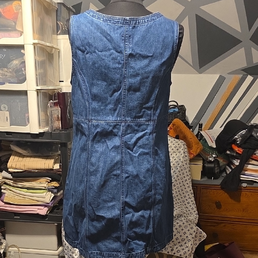 GAP Denim Button-Front Mini Dress - Picture 6 of 7